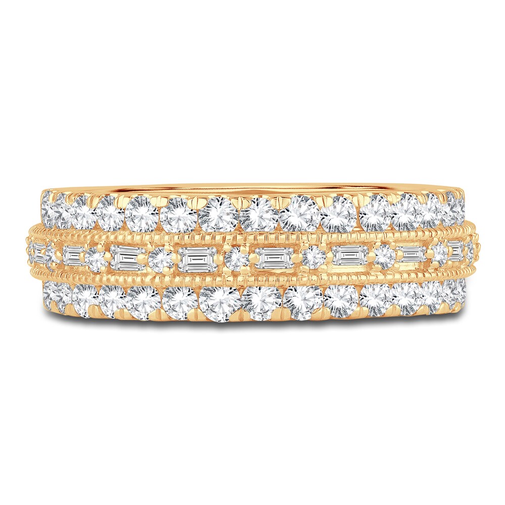 Diamond Eternity Band 2 ct tw Baguette/Round 14K Yellow Gold GYQsPDSy