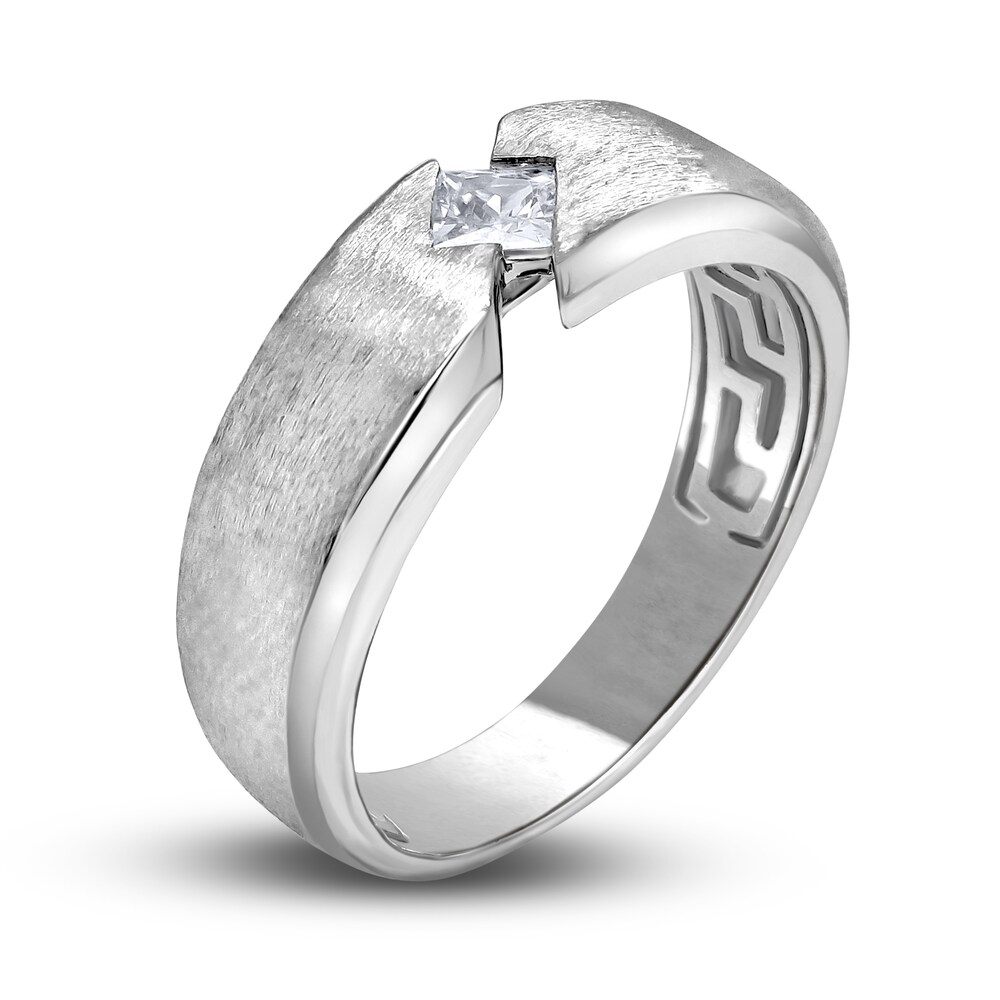 Men\'s Diamond Anniversary Ring 1/4 ct tw Princess 14K White Gold GrkZiVzD