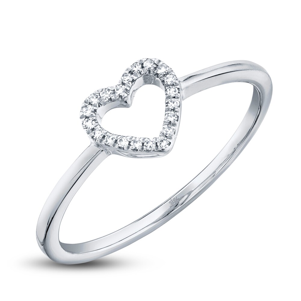 Shy Creation Diamond Accent Heart Ring Round 14K White Gold SC22005658 H96CoR9J