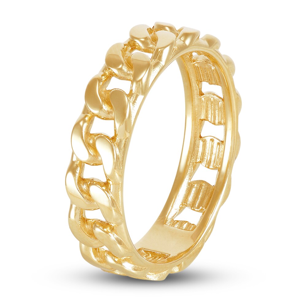 Men\'s Curb Ring 14K Yellow Gold HCek8vAq