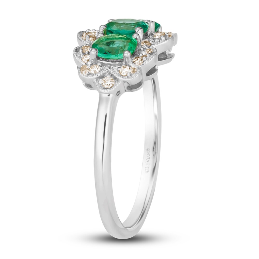 Le Vian Natural Emerald Ring 1/6 ct tw Diamonds 14K Vanilla Gold HCz4XwJP