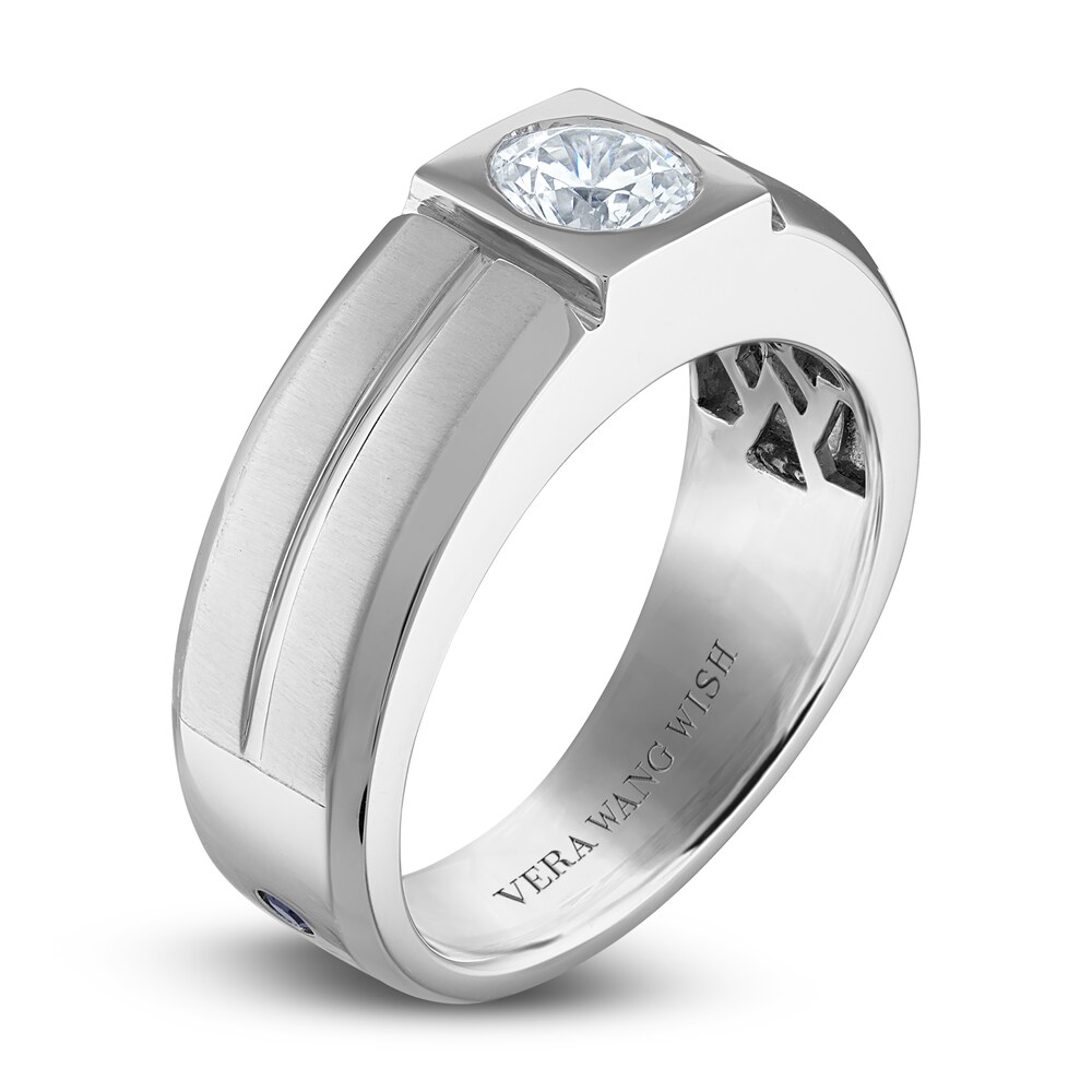 Vera Wang WISH Men\'s Lab-Created Diamond Ring 1 ct tw Round 14K White Gold HDldXs7q