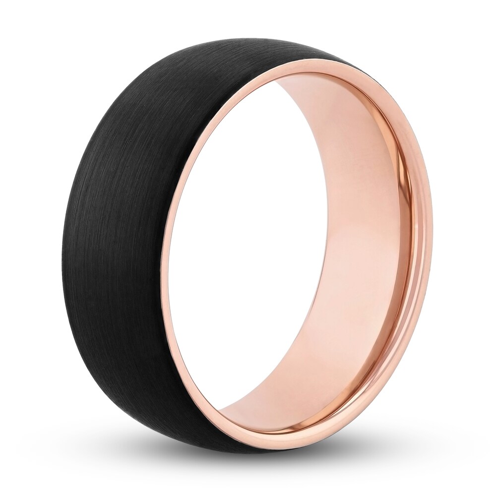 Wedding Band Two-Tone Tungsten 8mm HHYFXQTR