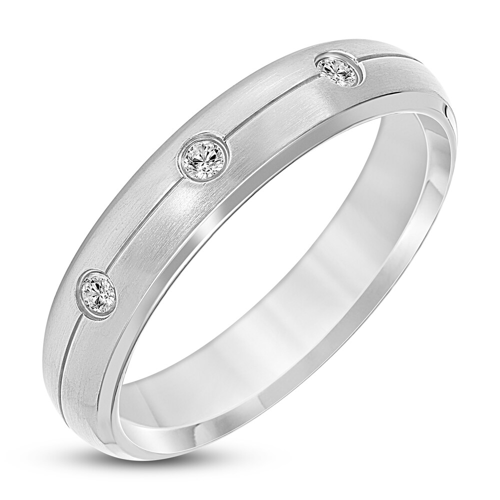 Diamond Wedding Band 1/10 ct tw Round Titanium Hcyeydgg