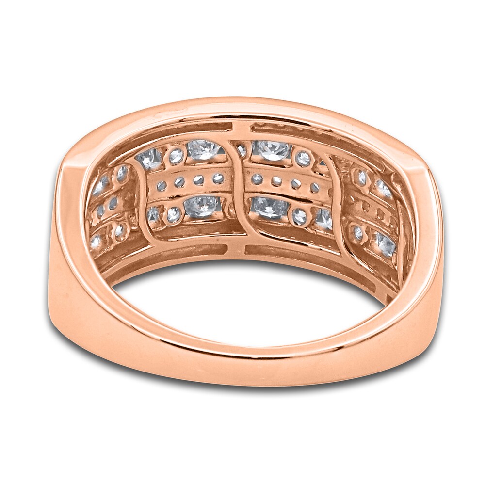 Diamond 5-Row Anniversary Band 1 ct tw Round 14K Rose Gold HdZKPvQE