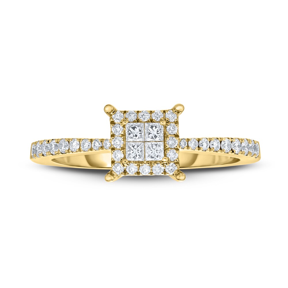 Diamond Ring 3/8 ct tw Round 14K Yellow Gold Hj8OSg5W