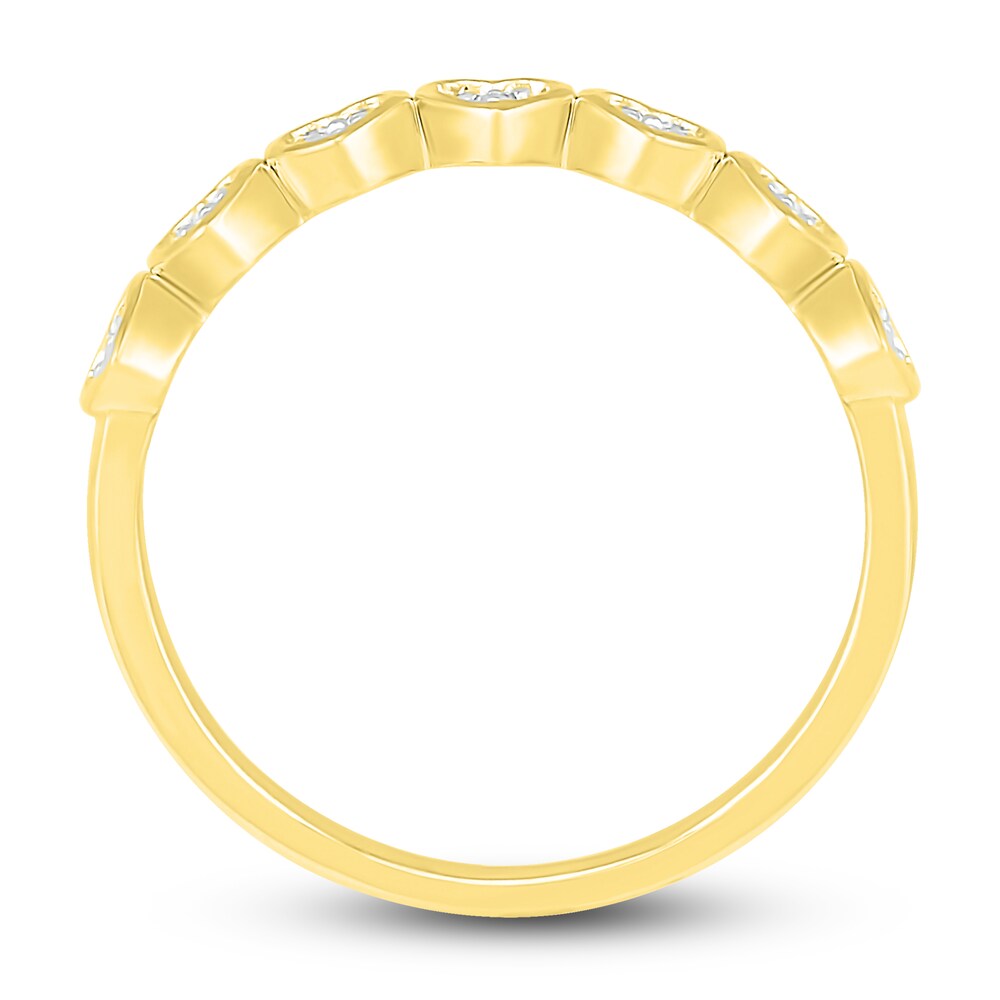 Diamond Heart Stackable Ring 1/8 ct tw Round 10K Yellow Gold HnZTJCz8