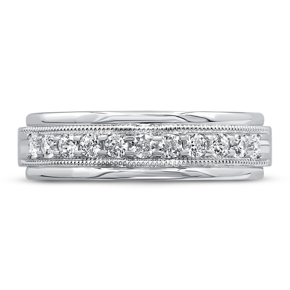 Men\'s Diamond Wedding Band 1/2 ct tw Round 14K White Gold HrIGNEfs