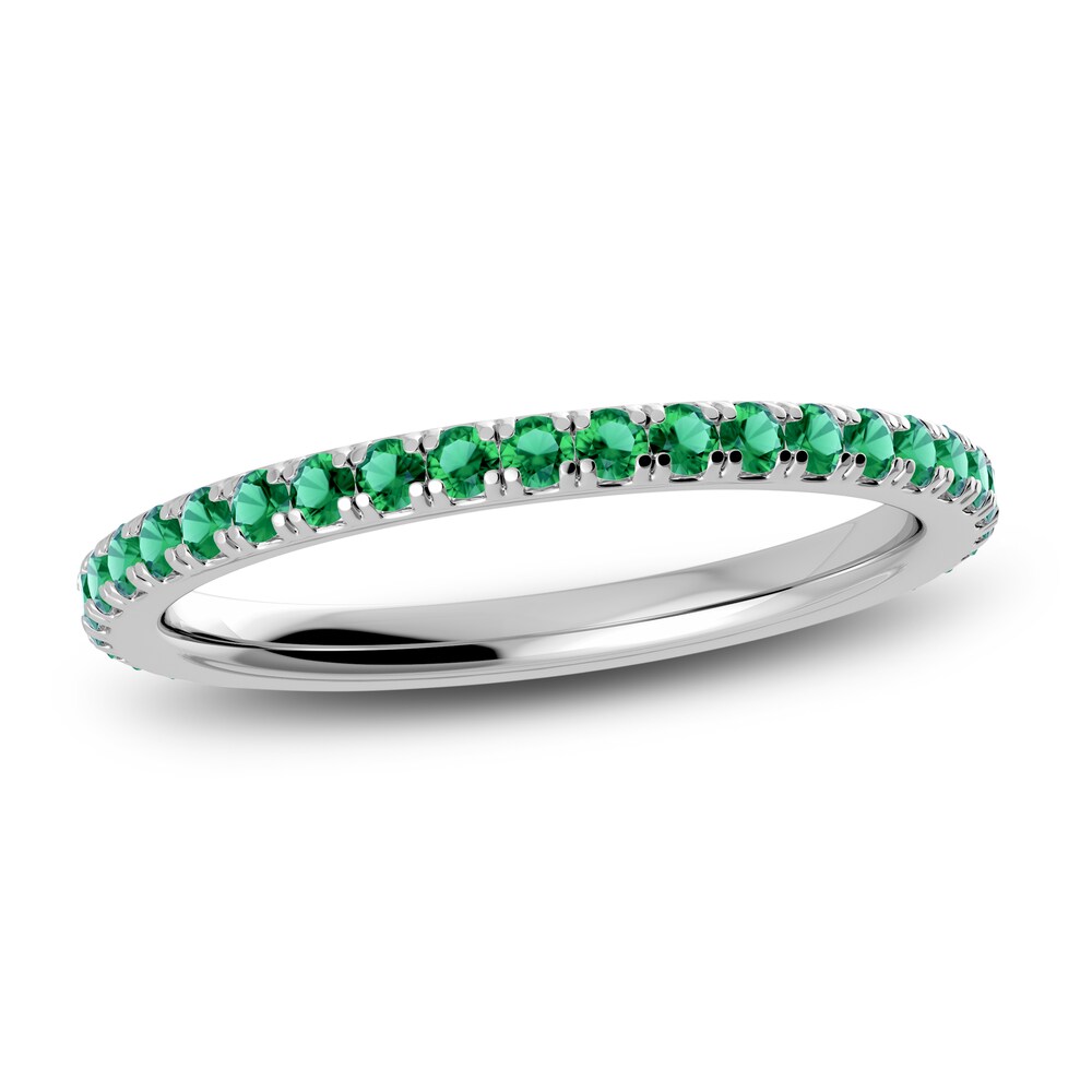 Juliette Maison Natural Emerald Eternity Ring 10K White Gold HtEwHmga