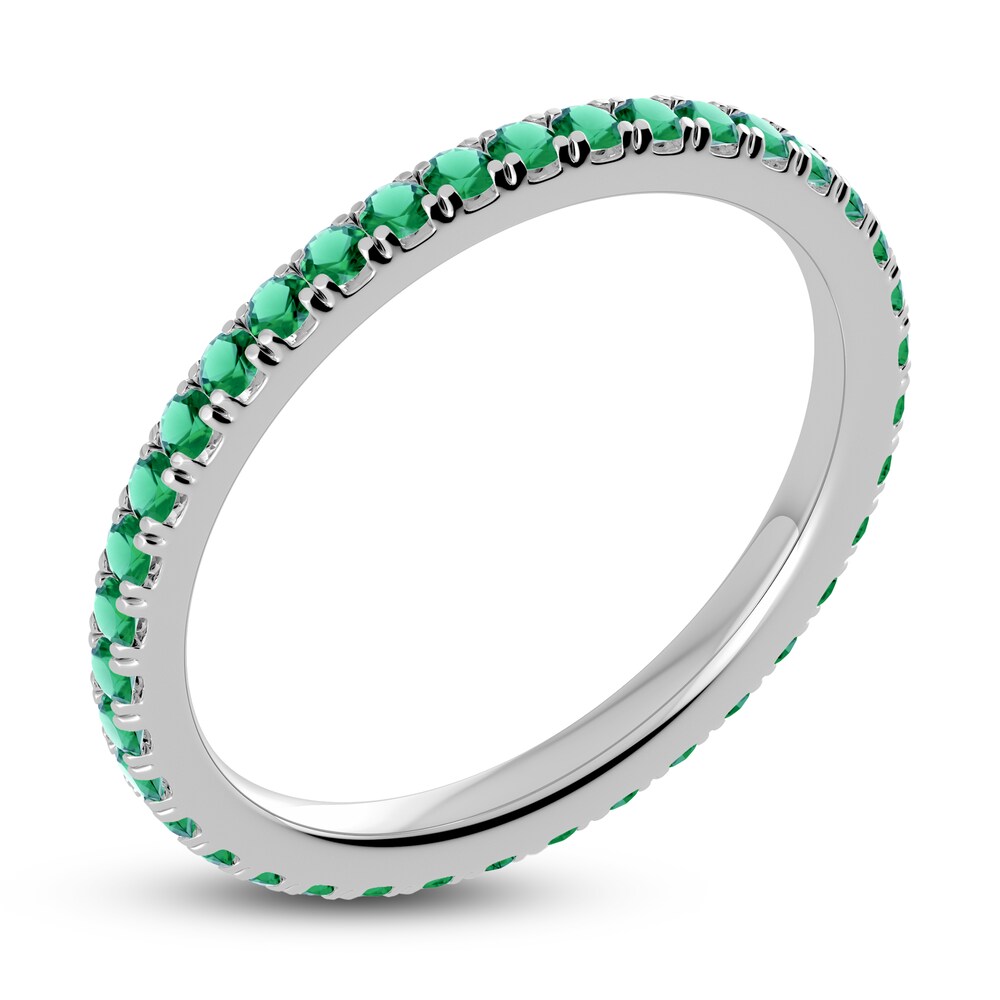 Juliette Maison Natural Emerald Eternity Ring 10K White Gold HtEwHmga