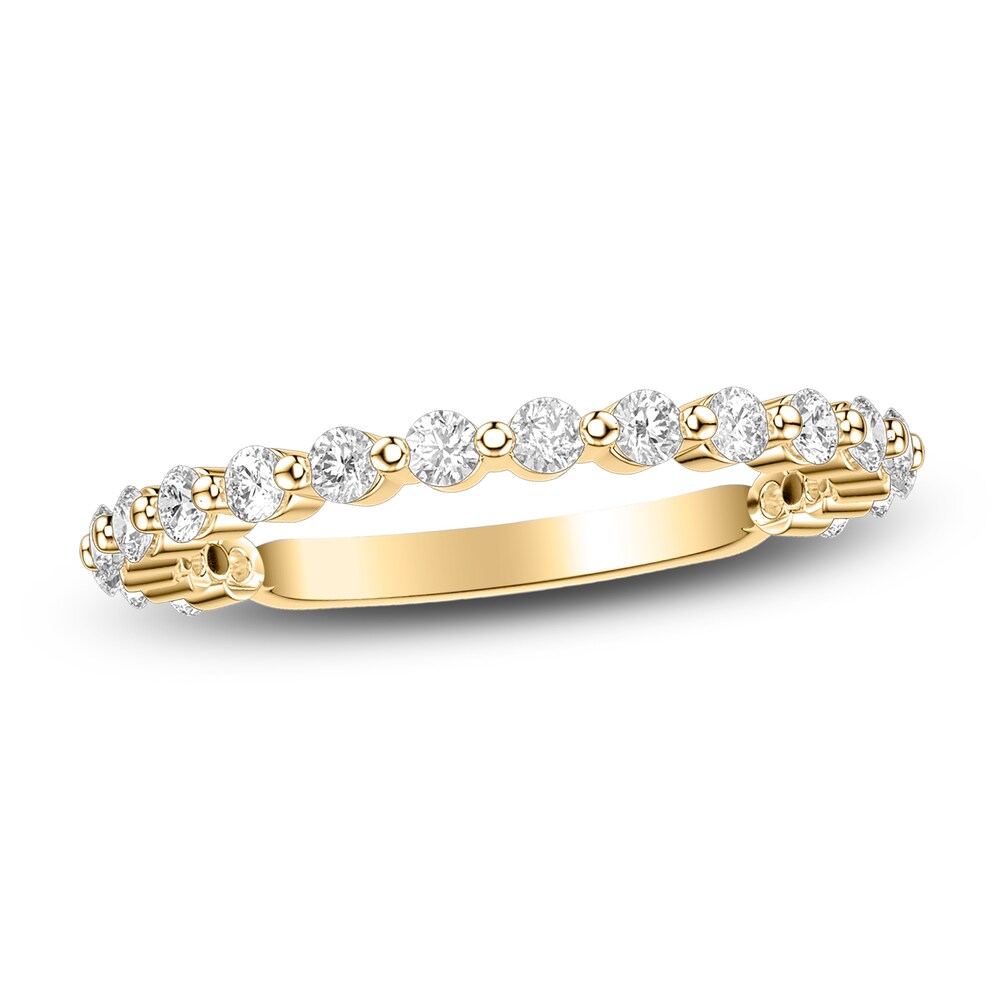 Diamond Semi-Eternity Band 1/2 ct tw Round 14K Yellow Gold HuZDuAsP