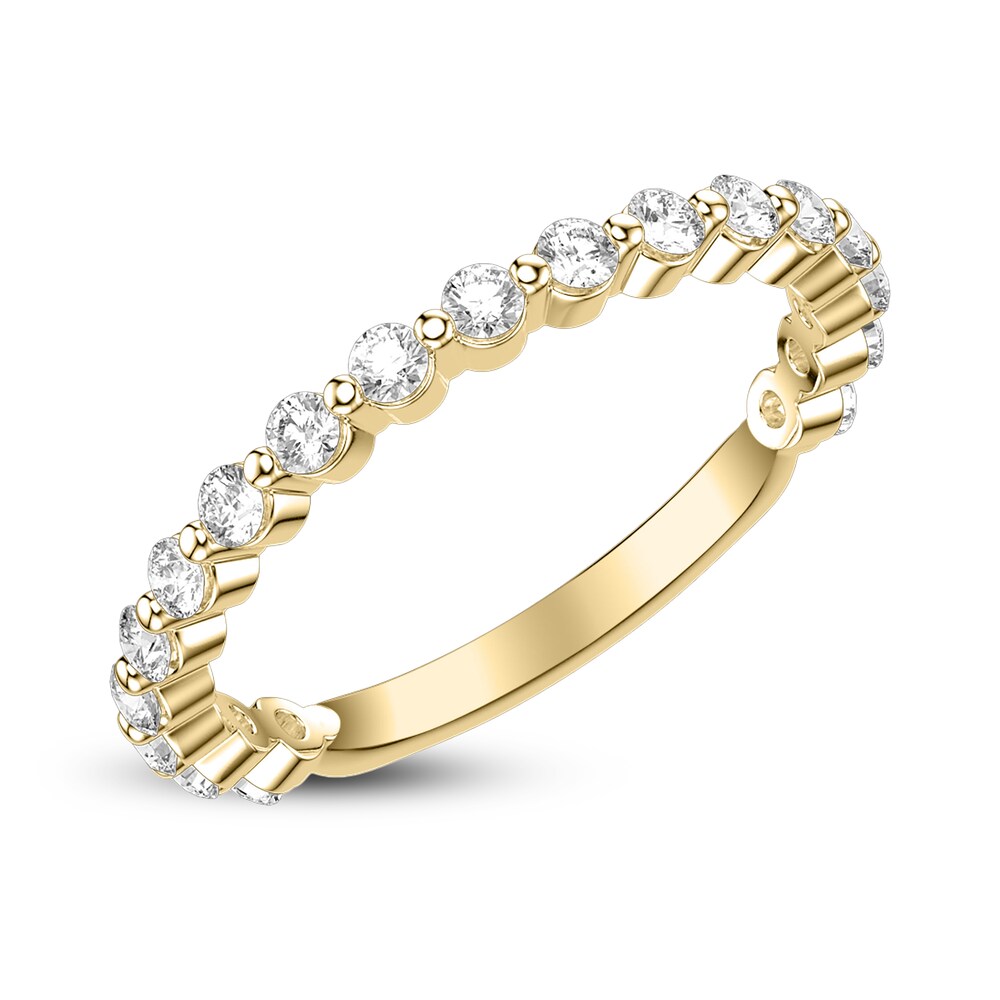 Diamond Semi-Eternity Band 1/2 ct tw Round 14K Yellow Gold HuZDuAsP