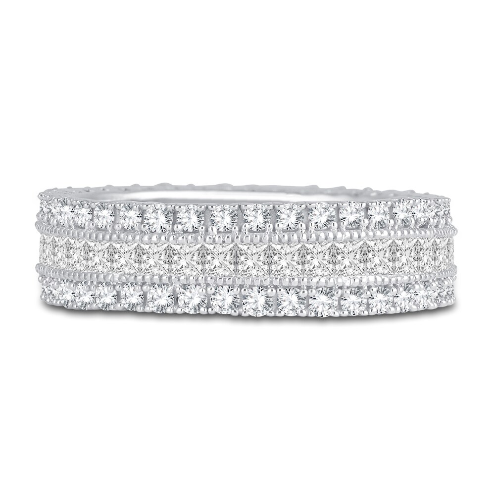 Diamond Eternity Band 2 ct tw Princess/Round 14K White Gold HwR8Epnm