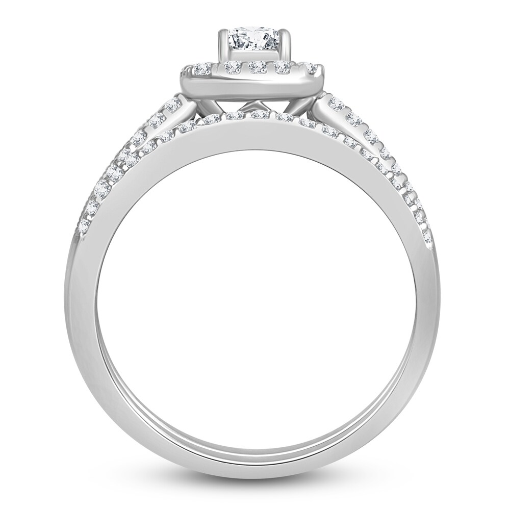 Diamond Bridal Set 3/4 ct tw Princess-cut 14K White Gold I7xQRvaA