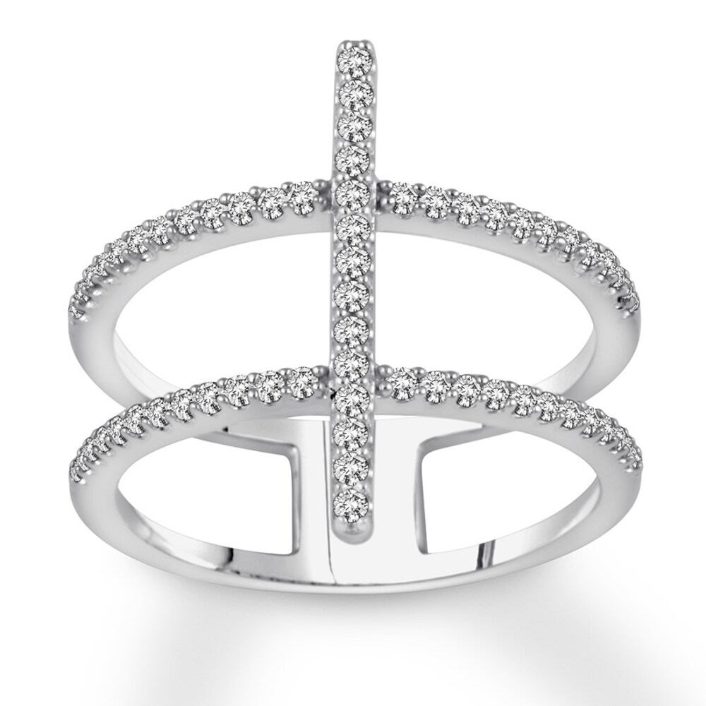 Diamond Ring 1/3 carat tw Round 10K White Gold IDW9wogn [IDW9wogn]