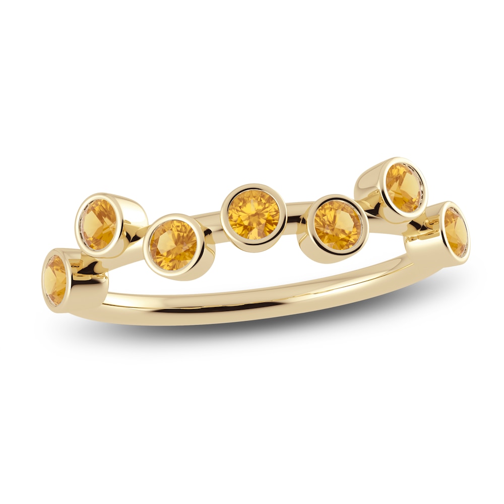 Juliette Maison Natural Citrine Ring 10K Yellow Gold IKK0i73m [IKK0i73m]