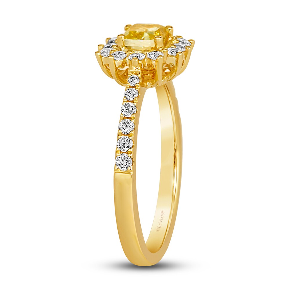 Le Vian Sunny Yellow Diamond Ring 1 ct tw Cushion/Round 14K Honey Gold ILXZPnDb