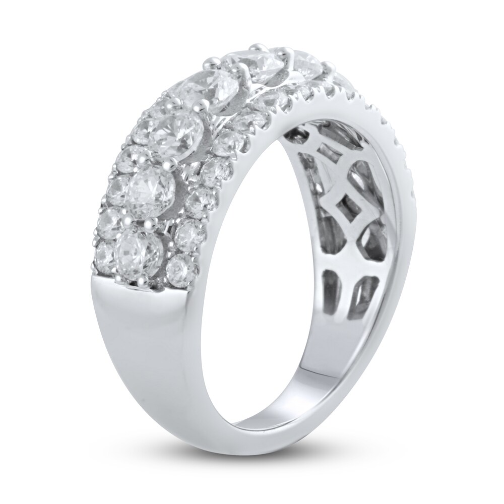 Lab-Created Diamond Anniversary Band 2 ct tw Round 14K White Gold ILhZJryX