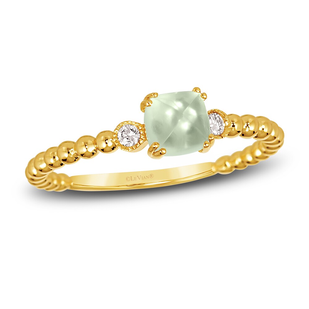 Le Vian Natural Prehnite Ring 1/20 ct tw Diamonds 14K Honey Gold IOpN0qHW