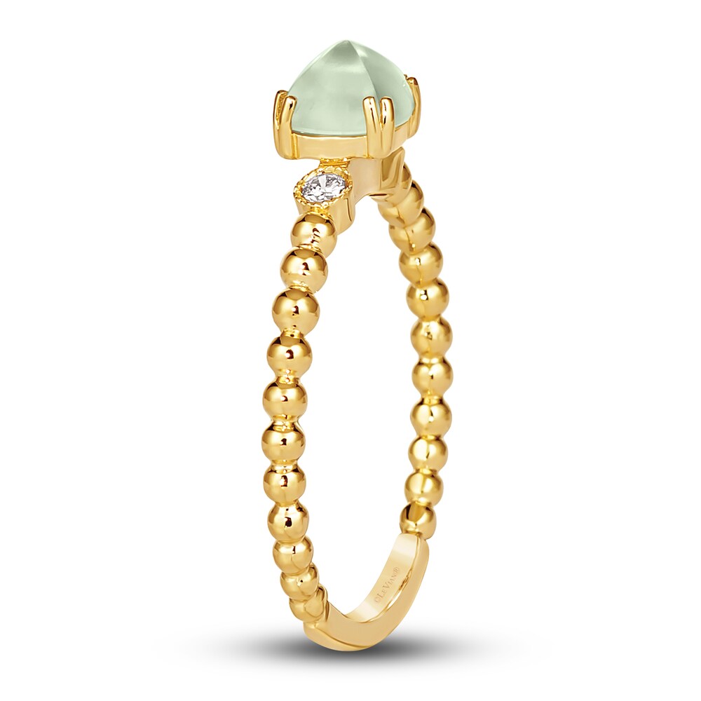 Le Vian Natural Prehnite Ring 1/20 ct tw Diamonds 14K Honey Gold IOpN0qHW