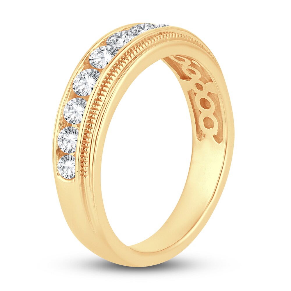 Men\'s Diamond Wedding Band 1 ct tw Round 14K Yellow Gold Id7mCu3N