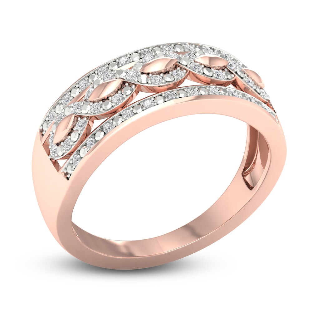 Diamond Wedding Band 1/8 ct tw Round 14K Rose Gold IhyNeK4p