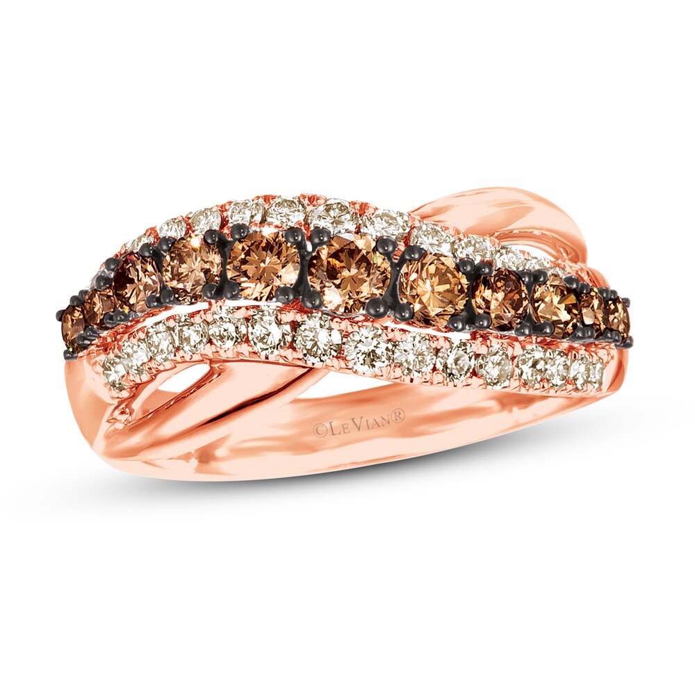Le Vian Chocolate Diamond Ring 7/8 ct tw 14K Strawberry Gold ImZofeSU