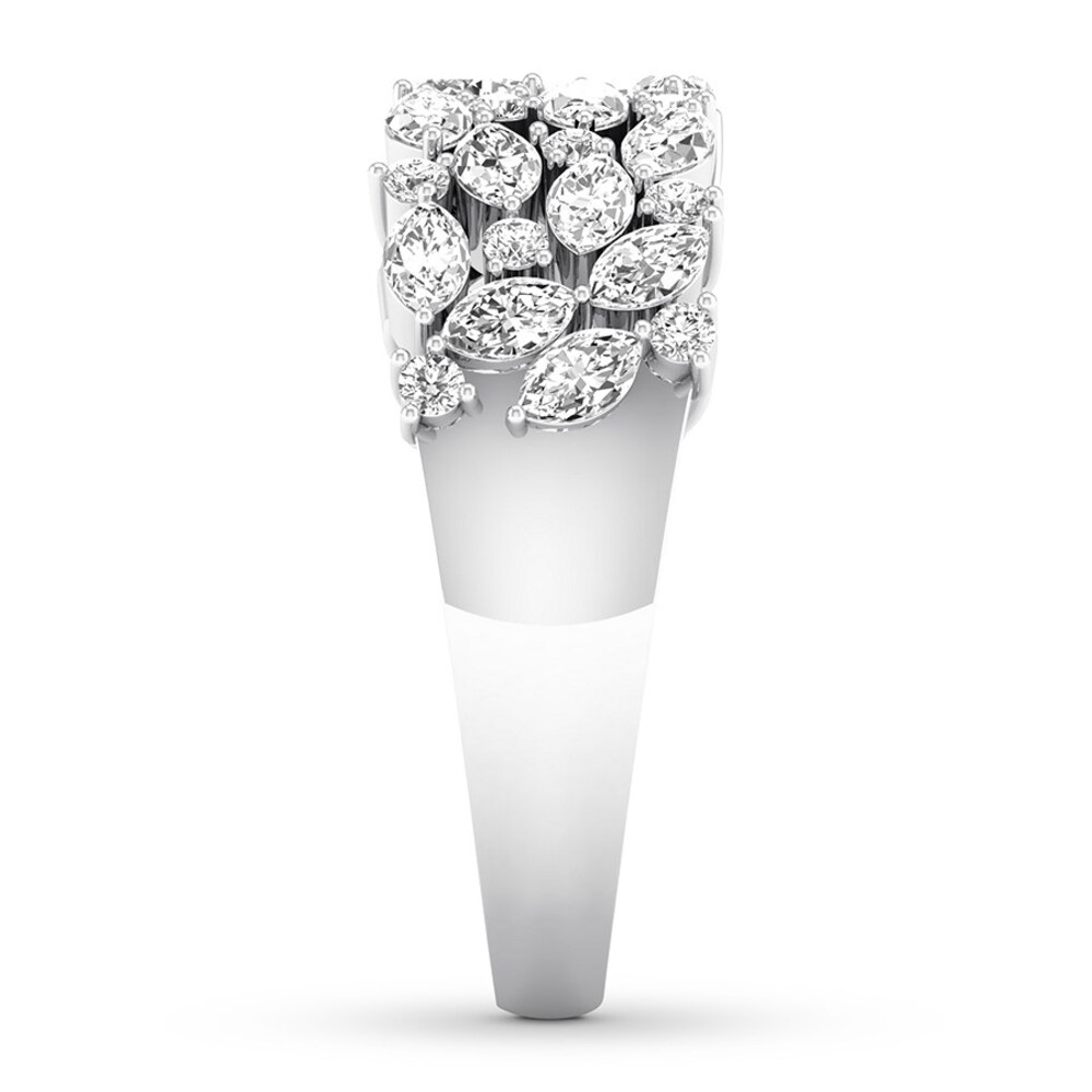 Diamond Anniversary Ring 1-1/5 ct tw Marquise/Round 14K Gold IpRmA1Kl