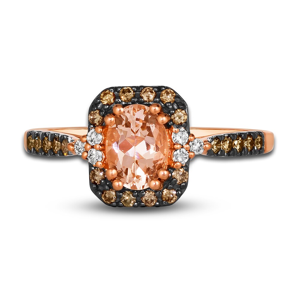 Le Vian Natural Morganite Ring 1/4 ct tw Diamonds 14K Strawberry Gold IsG5SdAB