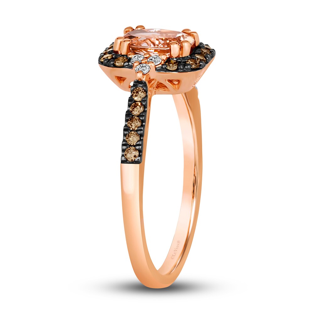 Le Vian Natural Morganite Ring 1/4 ct tw Diamonds 14K Strawberry Gold IsG5SdAB