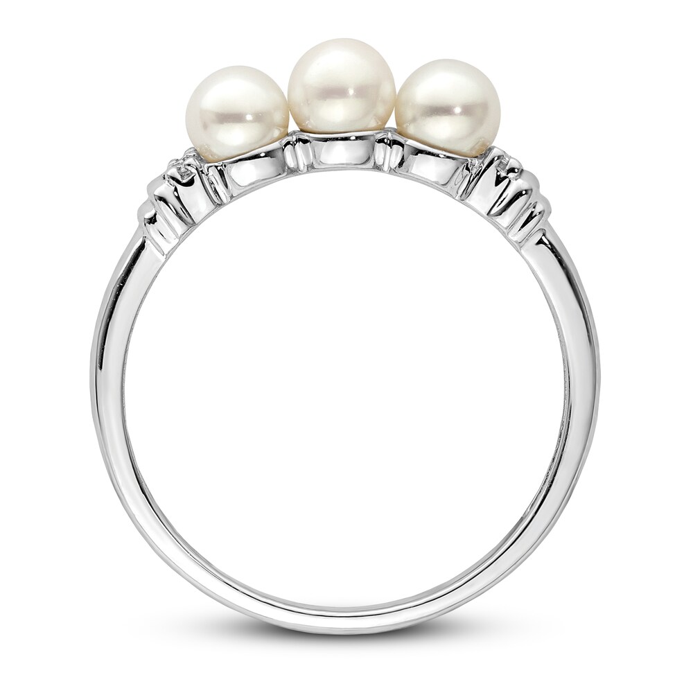 Cultured Freshwater Pearl Ring Diamond Accent Sterling Silver JNxJJCBH
