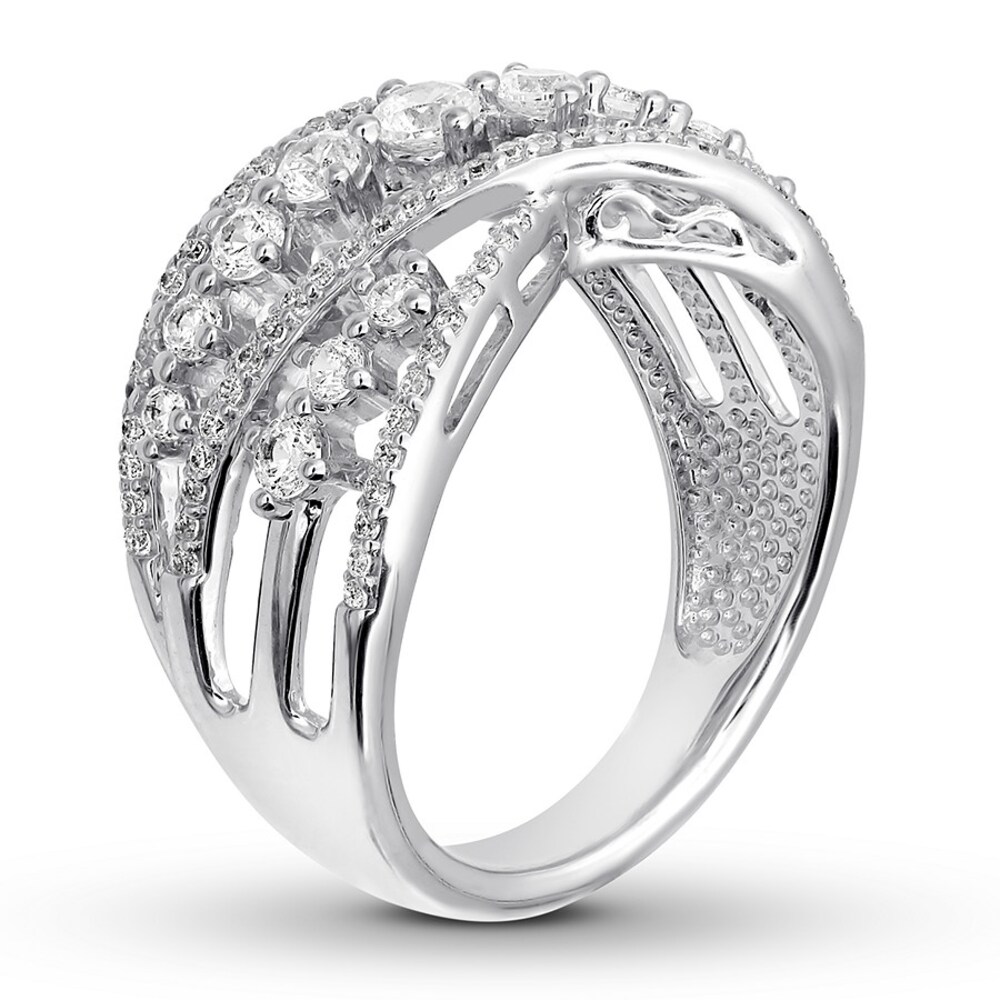 Diamond Ring 1 carat tw Round-cut 14K White Gold JX9ocgWV