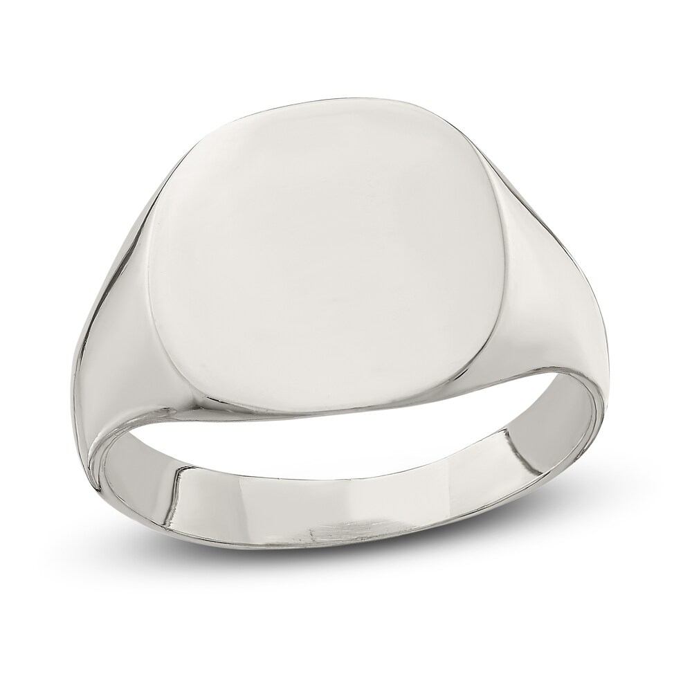 Closed Back Signet Ring Sterling Silver JekvPGbN