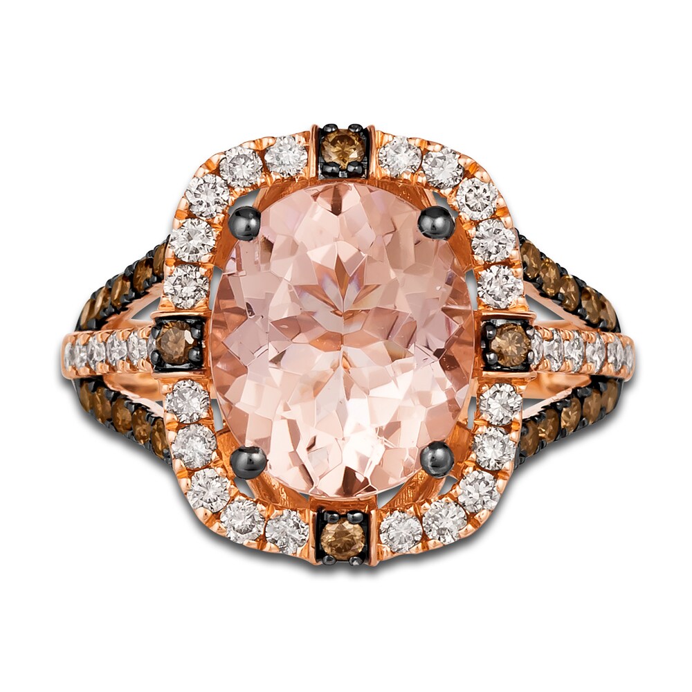 Le Vian Natural Morganite Ring 1 ct tw Diamonds 14K Strawberry Gold JrL94hvd