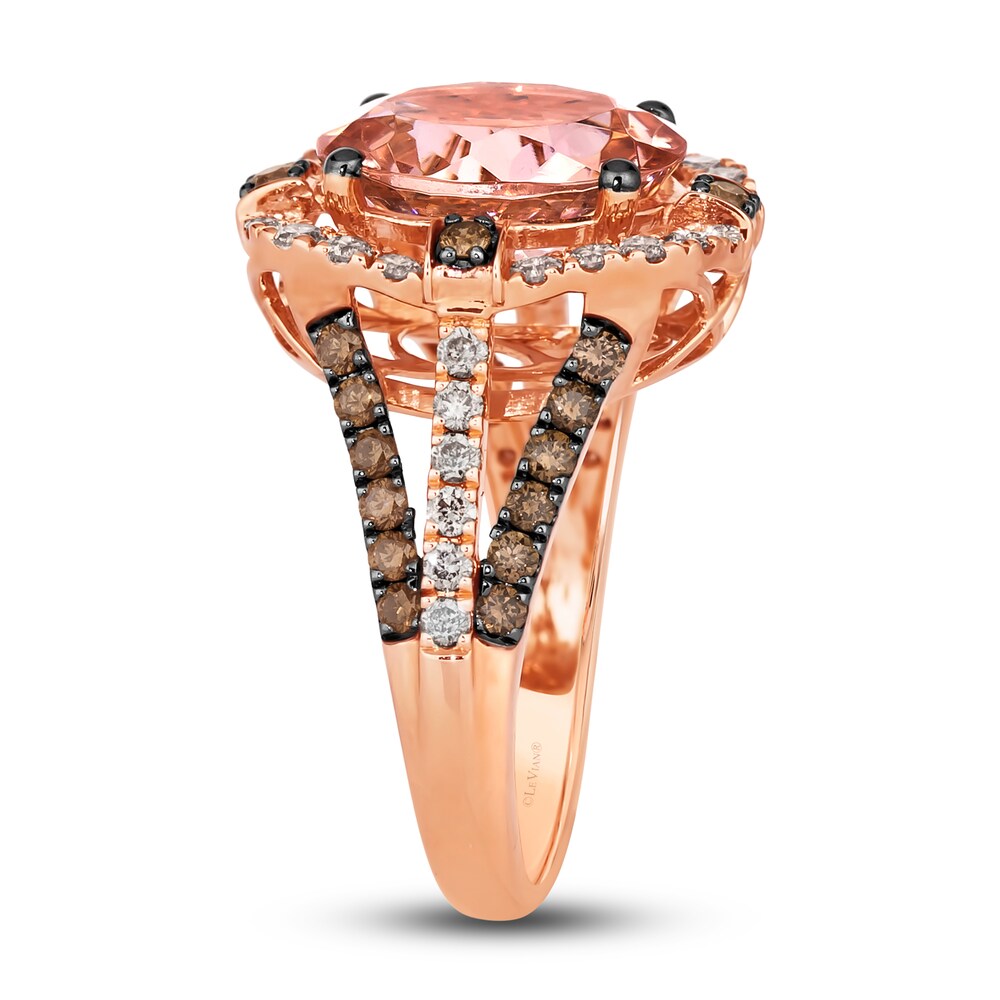 Le Vian Natural Morganite Ring 1 ct tw Diamonds 14K Strawberry Gold JrL94hvd