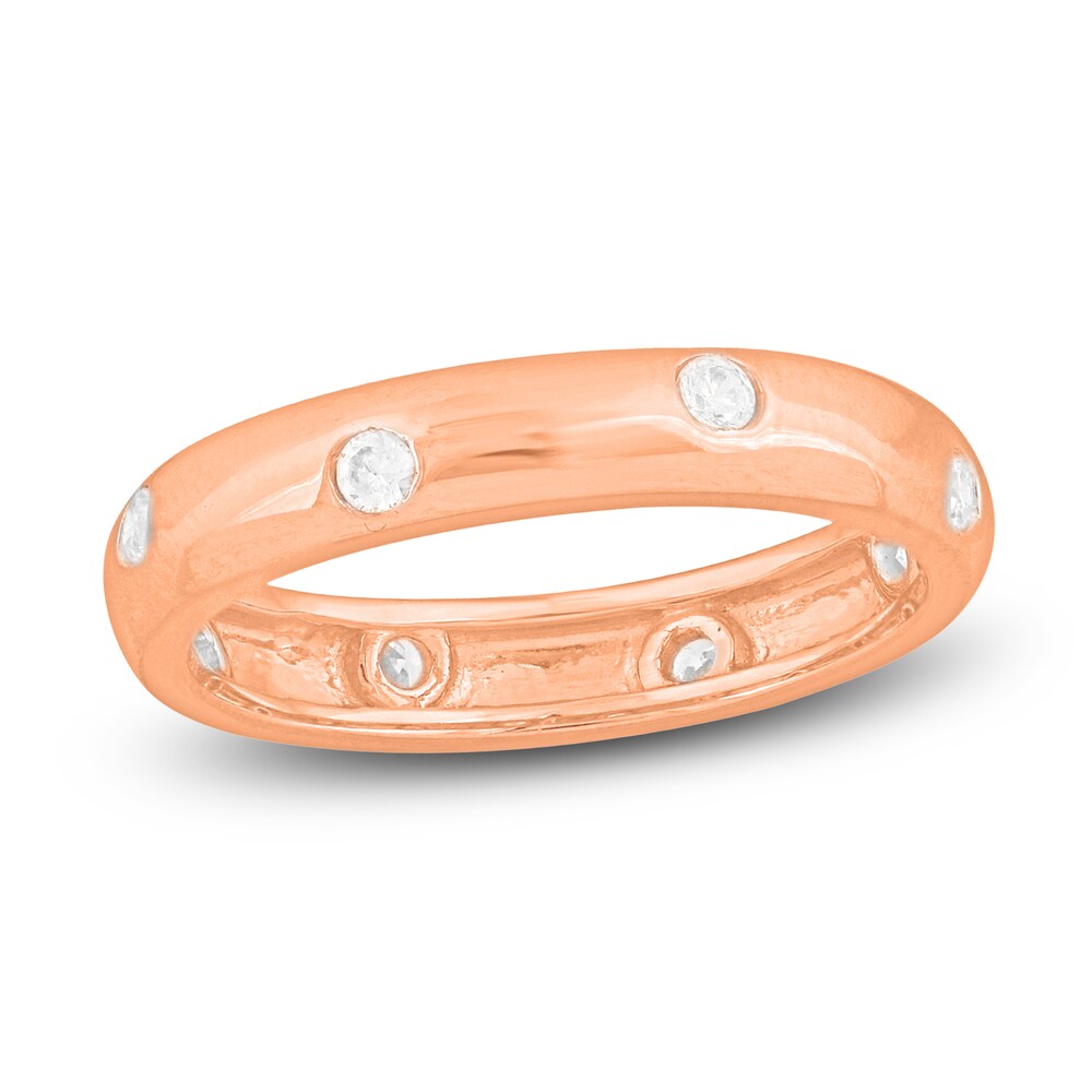 Diamond Stackable Anniversary Band 1/4 ct tw Round 14K Rose Gold K2dboYAH [K2dboYAH]