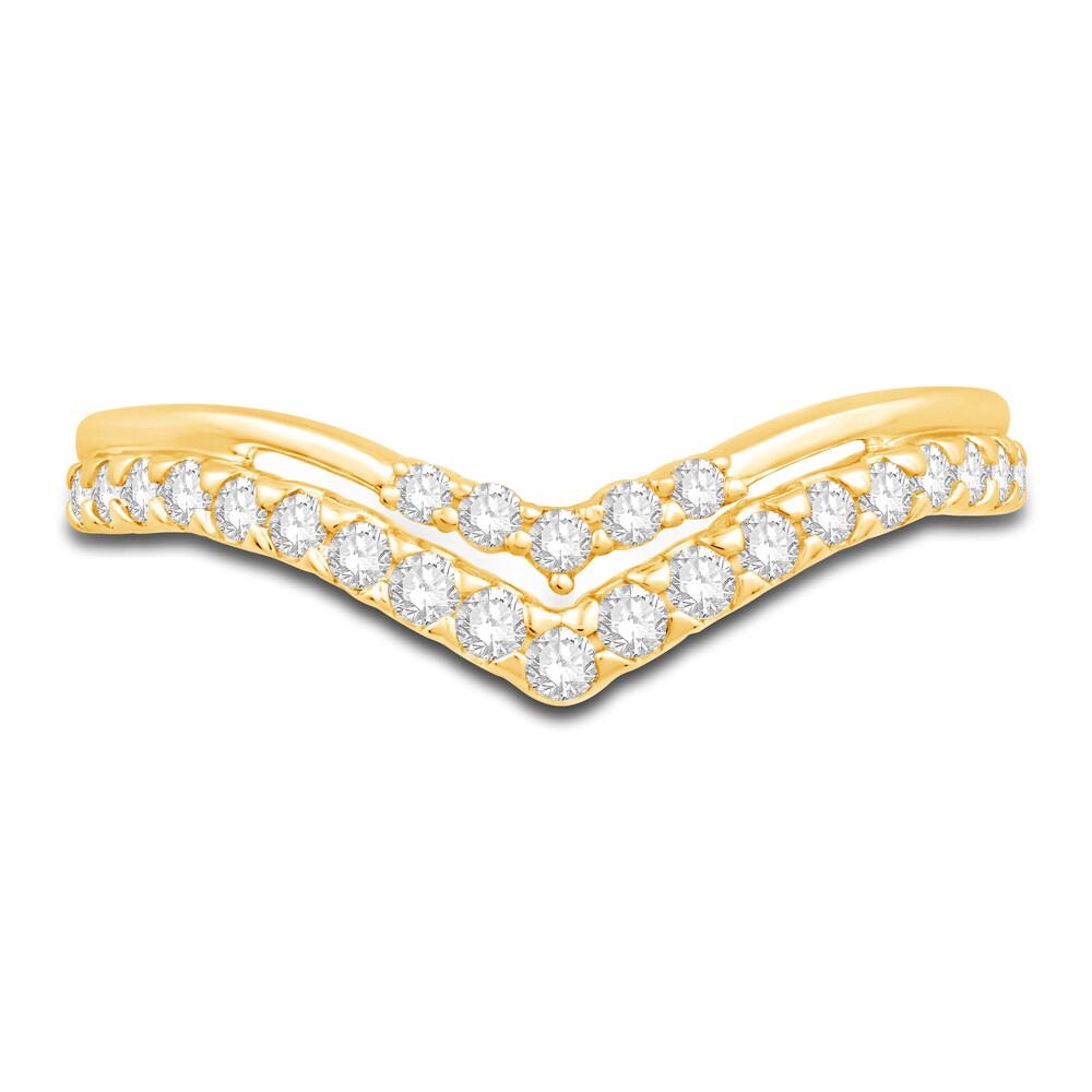 Diamond Contour Anniversary Band 1/3 ct tw Round 14K Yellow Gold K635fSlH