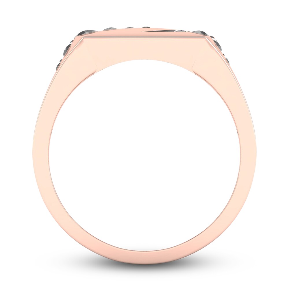 Men\'s Diamond Ring 1/3 ct tw Round 10K Rose Gold KFbYIQkt