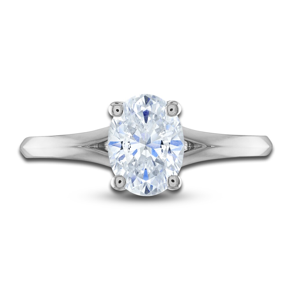 Diamond Engagement Ring 1 ct tw Oval/Round Platinum KLucm2p0