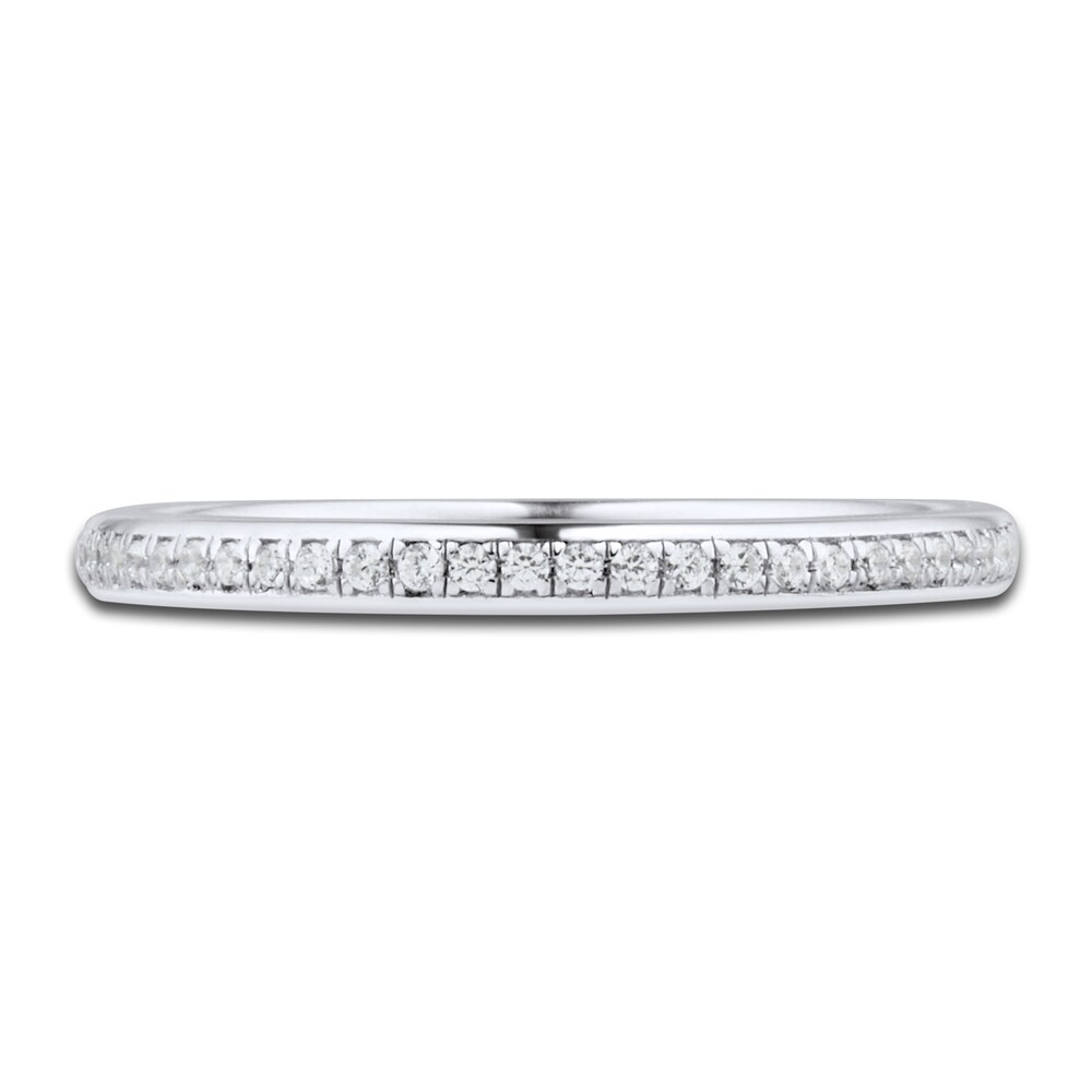 Diamond Wedding Band 1/10 ct tw Round 14K White Gold KNRv3jYw