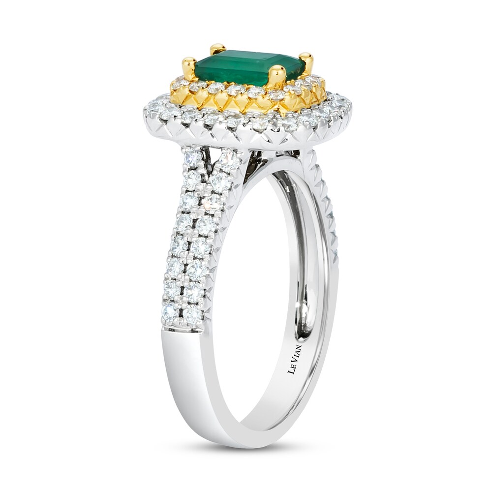 Le Vian Natural Emerald Ring 7/8 ct tw Diamonds Platinum/18K Honey Gold KQNhbYf9