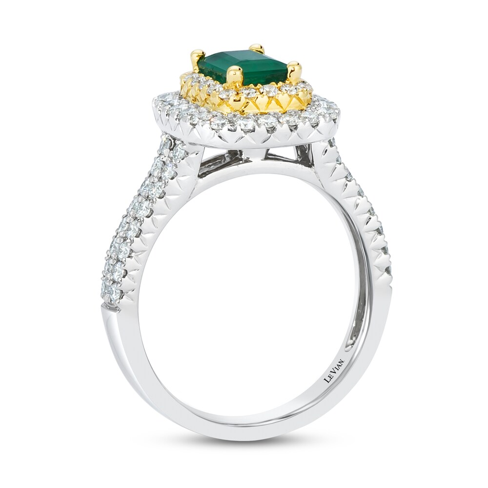 Le Vian Natural Emerald Ring 7/8 ct tw Diamonds Platinum/18K Honey Gold KQNhbYf9