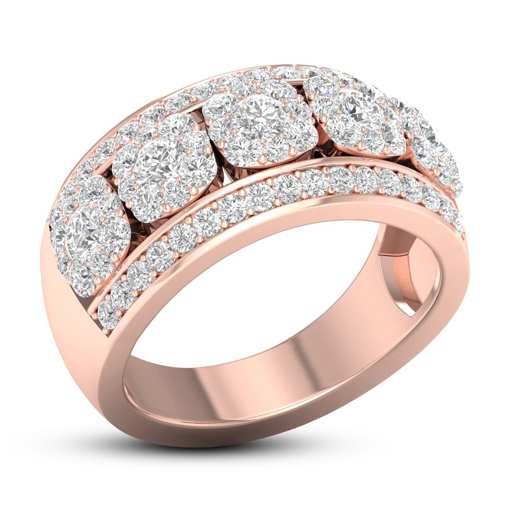 Diamond Anniversary Ring 1-1/5 ct tw 14K Rose Gold KhpsH4DT