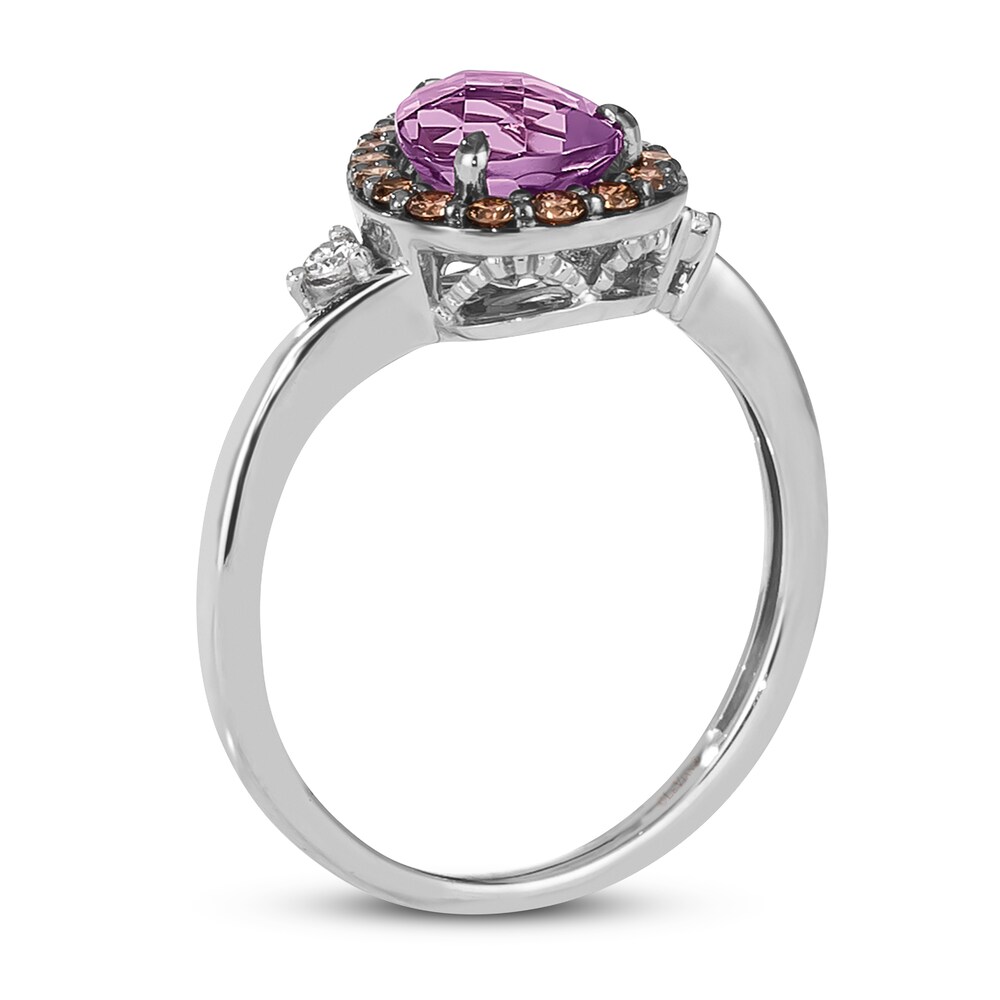 Le Vian Natural Amethyst Ring 1/4 ct tw Diamonds 14K Vanilla Gold Kj13FUuf