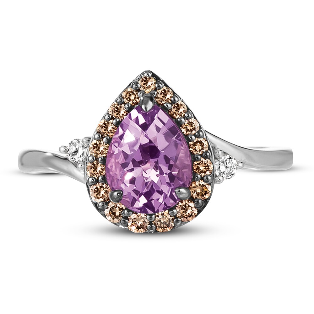 Le Vian Natural Amethyst Ring 1/4 ct tw Diamonds 14K Vanilla Gold Kj13FUuf