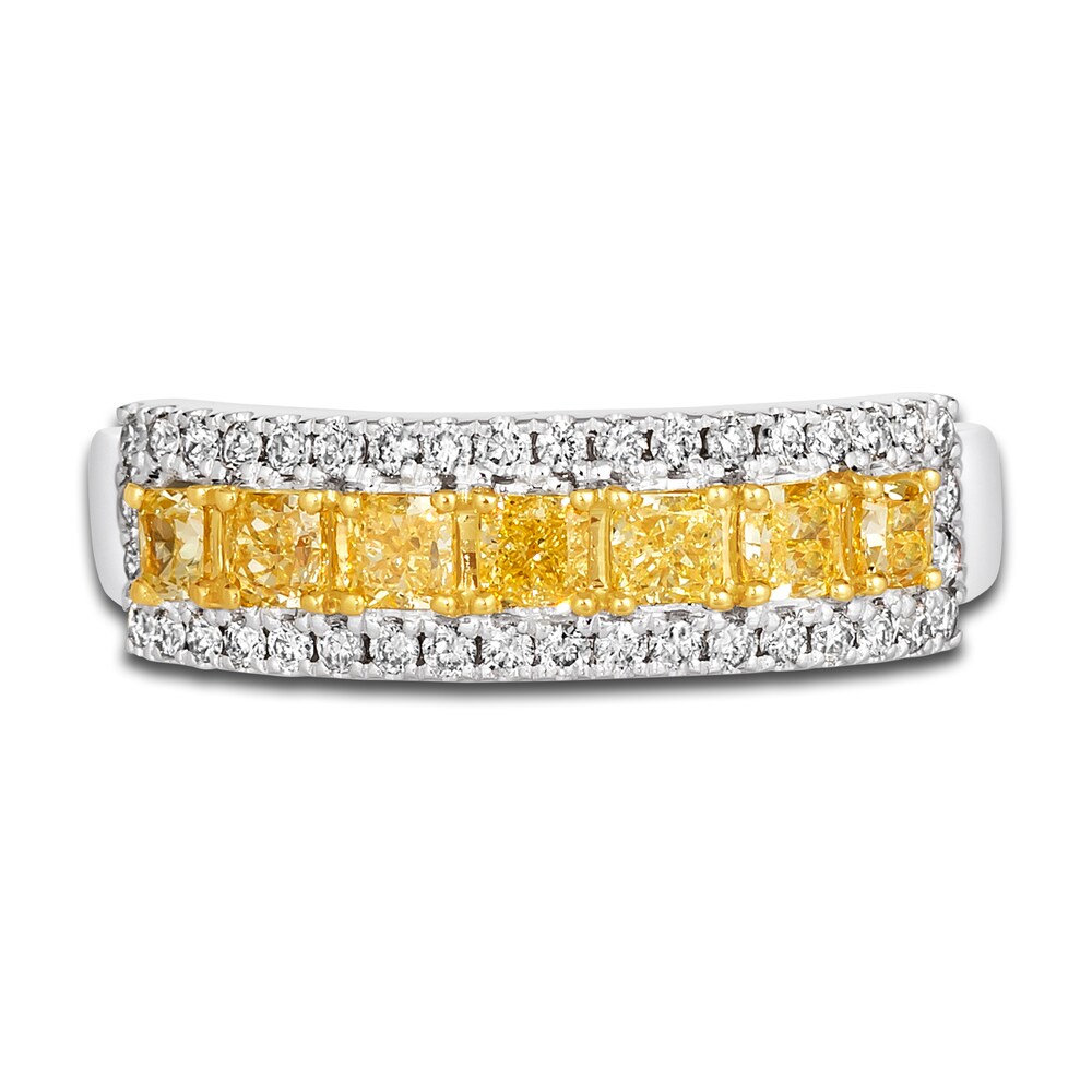 Le Vian Sunny Yellow Diamond Ring 1 ct tw Round 14K Two-Tone Gold Kppmn4Vr