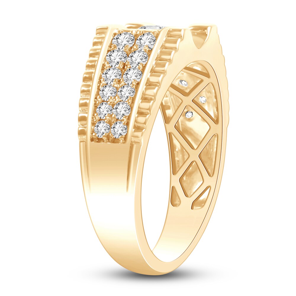 Men\'s Diamond Ring 1 ct tw Round 14K Yellow Gold KttHGBMv