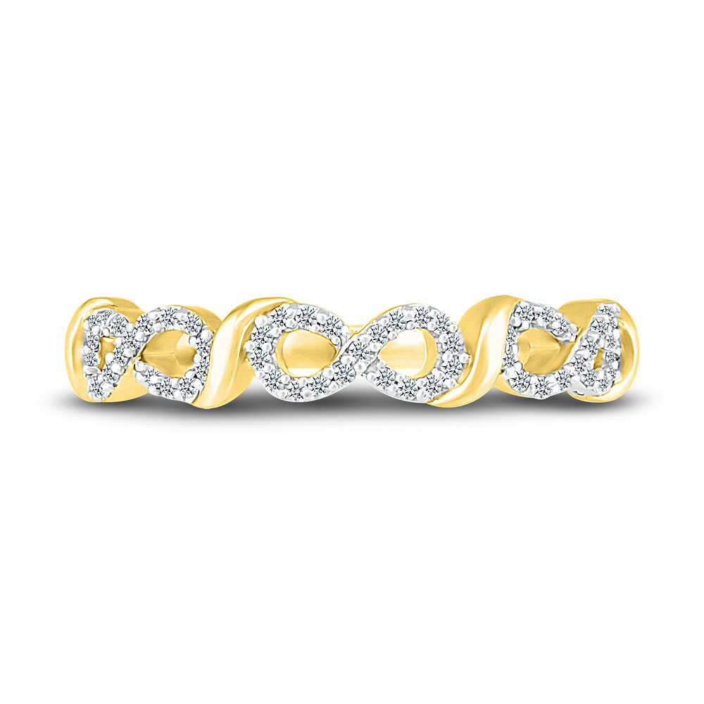 Diamond Infinity Ring 1/6 ct tw Round 14K Yellow Gold L9W0Ci6G