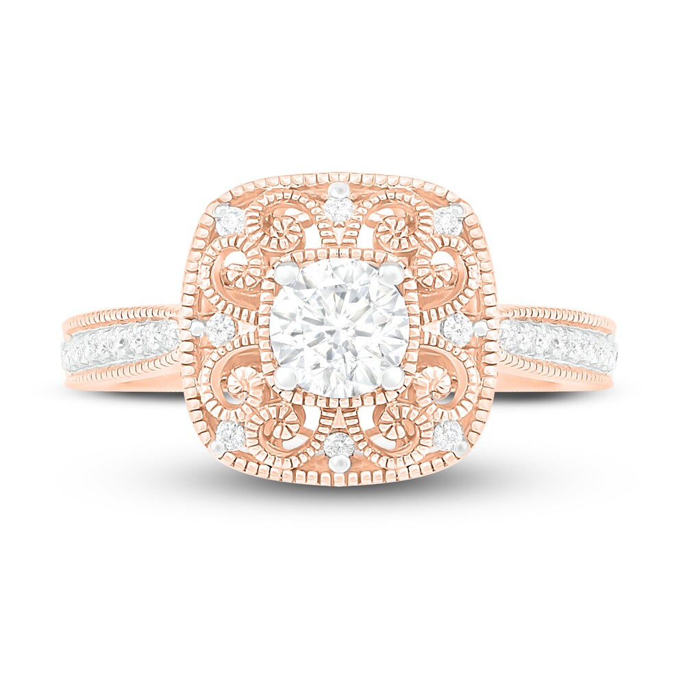 Diamond Ring 1/2 ct tw Round 14K Rose Gold LOZuqtLc