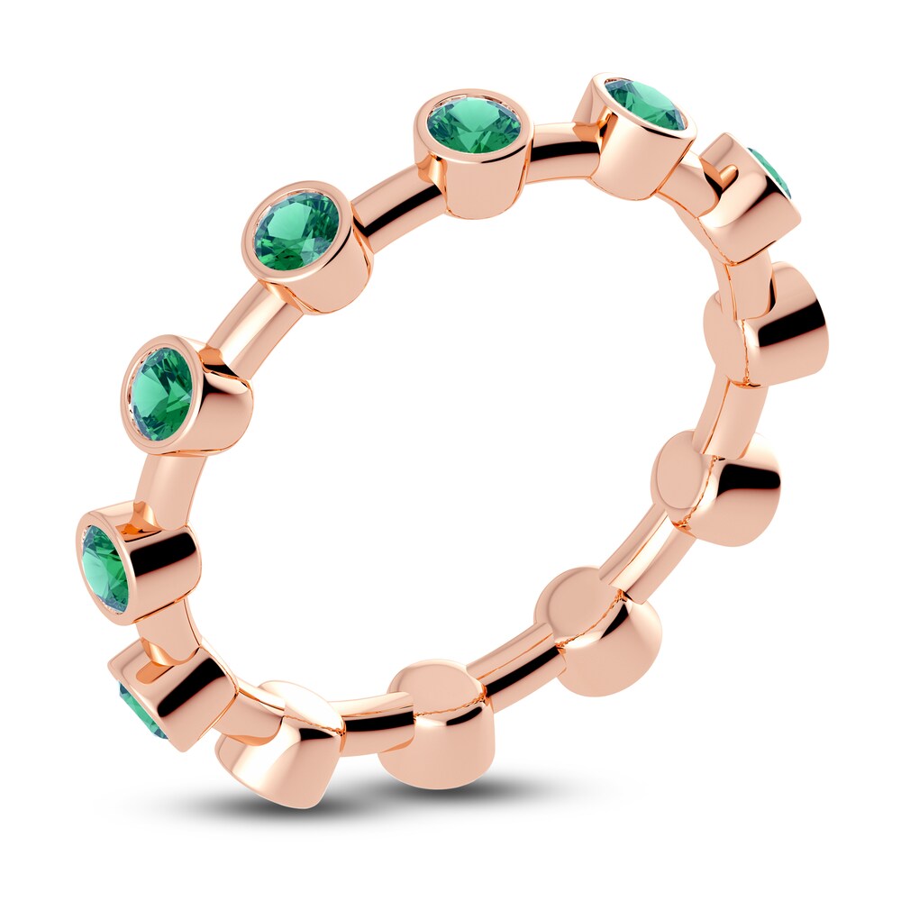 Juliette Maison Natural Emerald Ring 10K Rose Gold LQzNlZd7